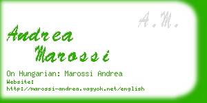 andrea marossi business card